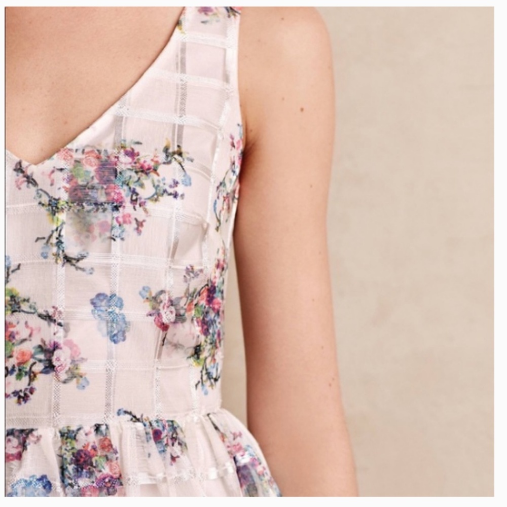 Anthropologie Maeve Ivory Garden Floral Dress NWT - Picture 2 of 8